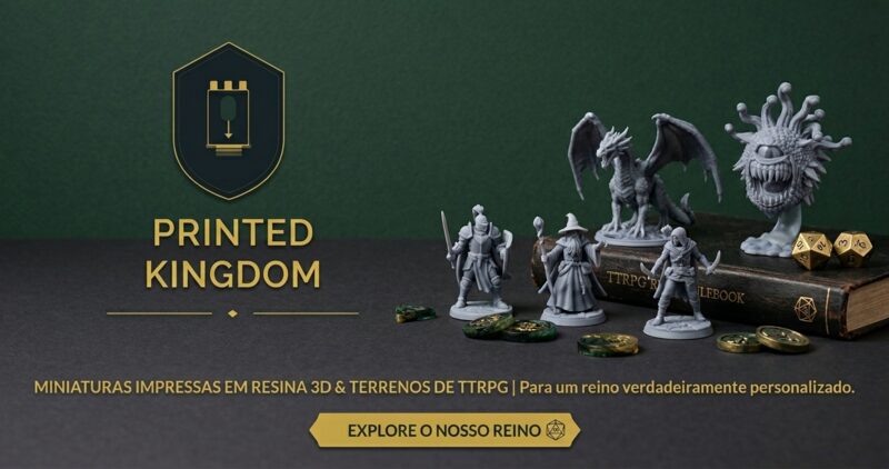 Printed Kingdom — Miniaturas em resina para TTRPG